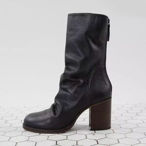 Free People Elle Date Night Leather Block Heel Boots